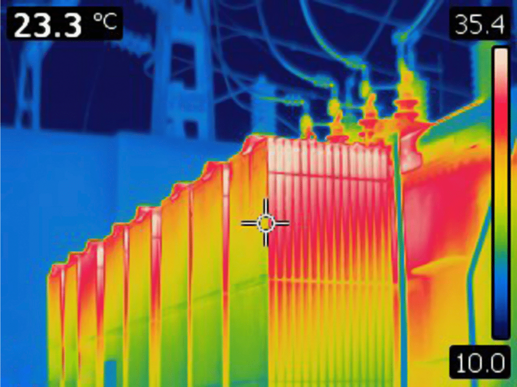 thermal image of electric infrastructure